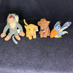 Disney/McDonalds Lion King II plush toys  Simba, Nala, Zazu and Rafiki, vintage